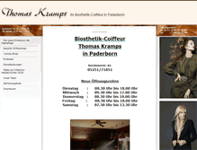 Tablet Screenshot of kramps-biosthetik.de